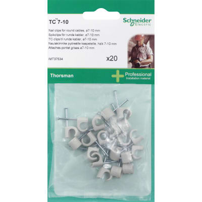 Clips TC 7-10 1,6x25 mm lysegrå - 20 stk