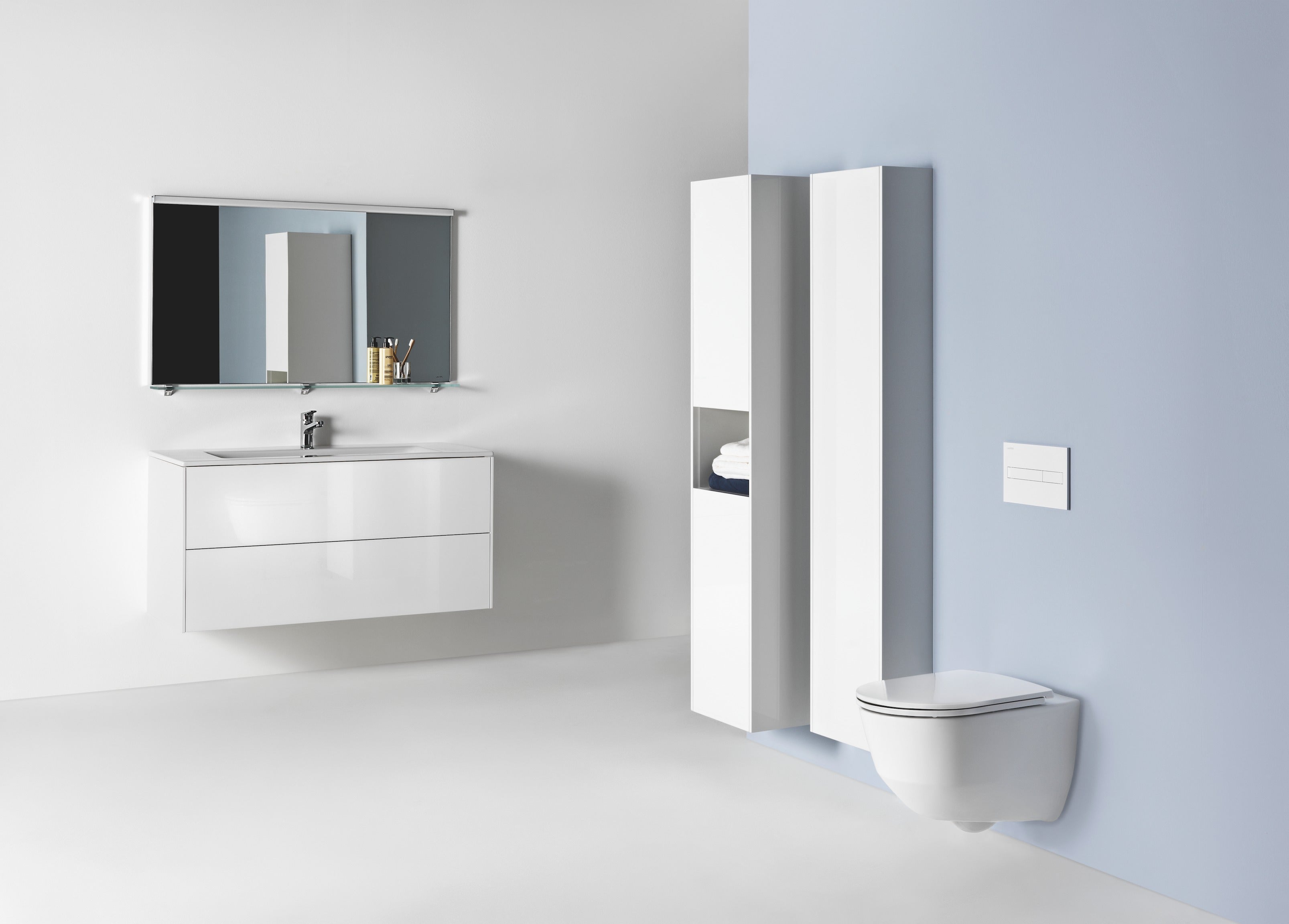 LAUFEN BASE Møbelpakke:  100 Cm Pro S Slim  2 Skuffer, Hvid