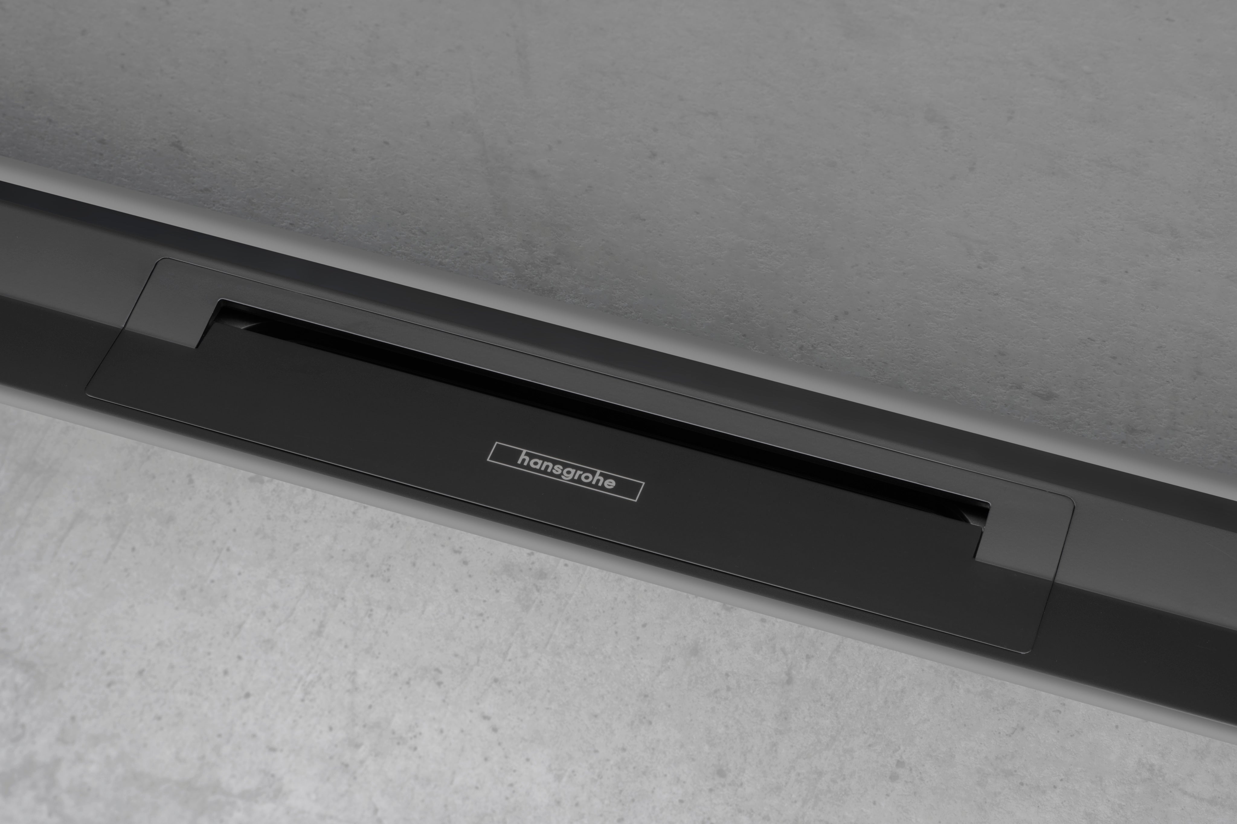Hansgrohe RainDrain Flex afløbsrende 1000mm kappesæt vægmont/kan afkortes, mat sort