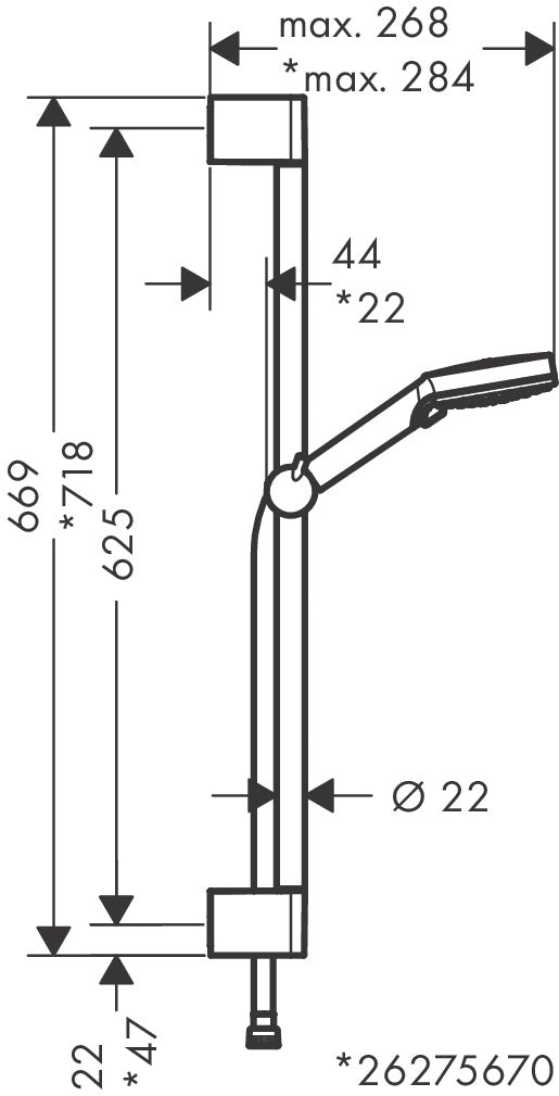 Hansgrohe Vernis Blend Vario 100 brusesæt (6 stk.)
