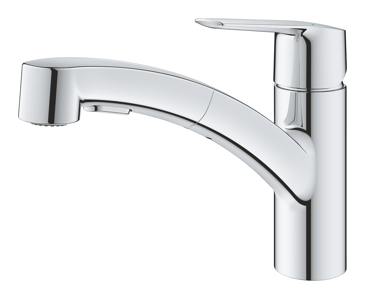 GROHE etgrebsbatteri 3/8/227mm tud 1hul t/kv m/udtr.br messing f