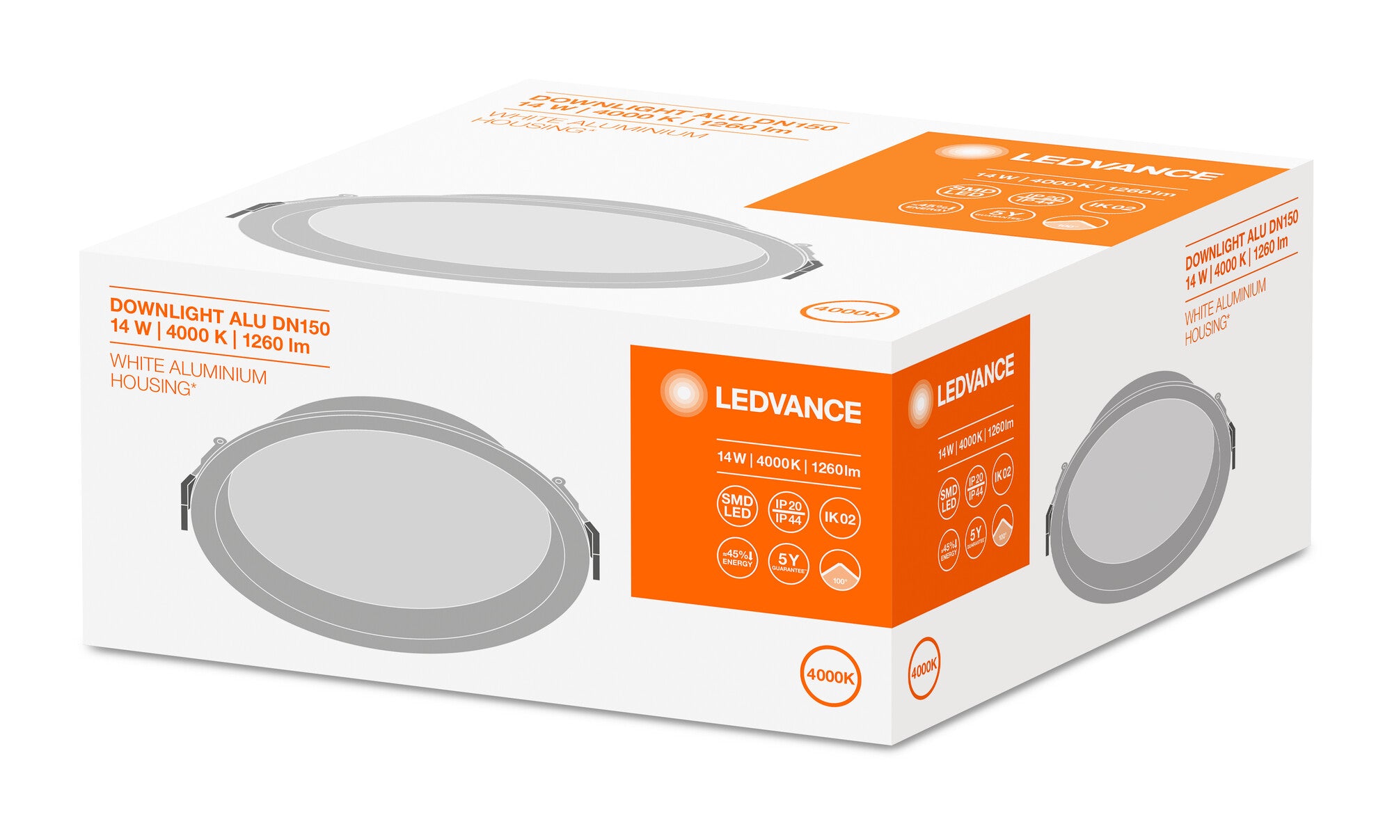 DOWNLIGHT ALU 14W/840 IP44