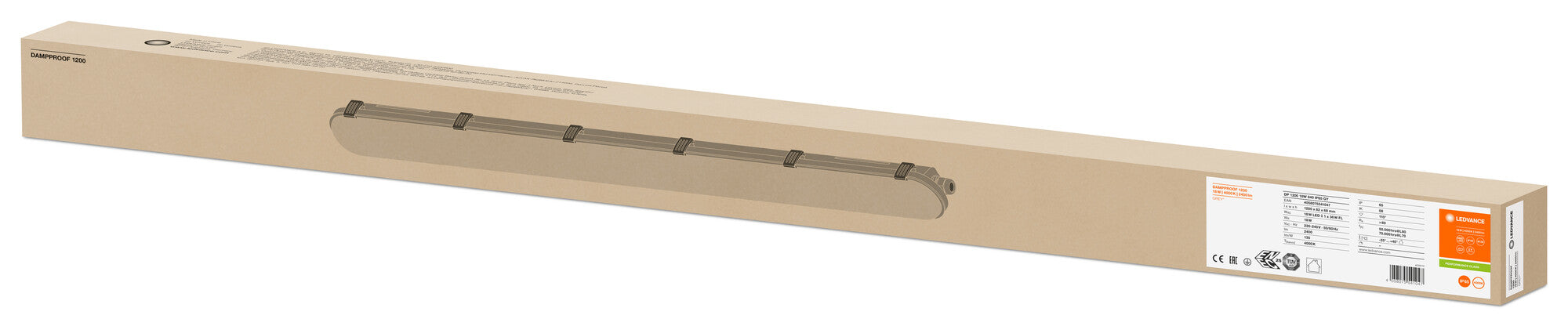 DAMP PROOF PFM 18W/2400LM/4000K 1200MM