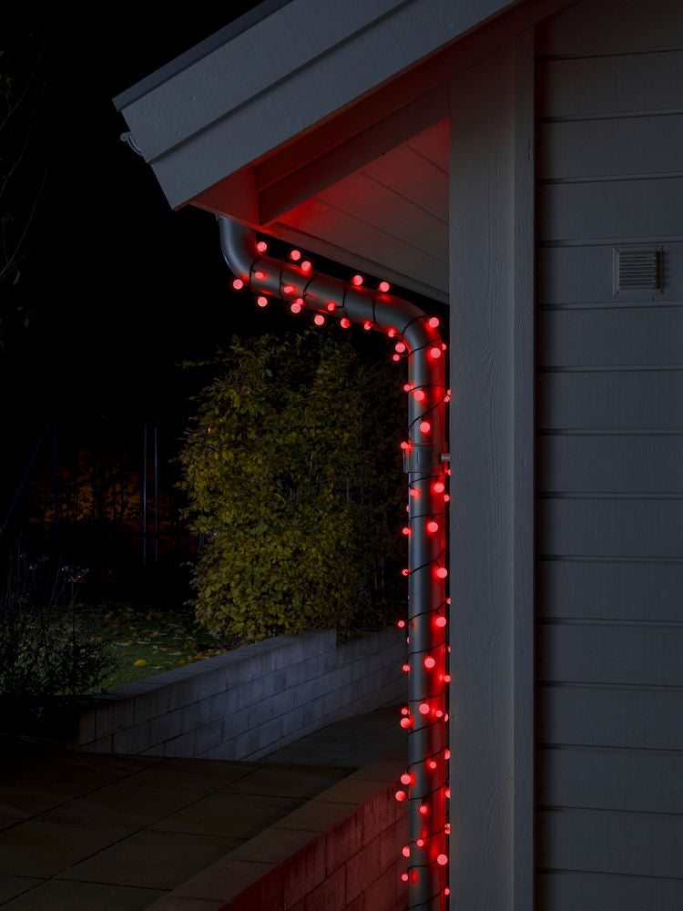 Lyskæde 80 røde cherry LED