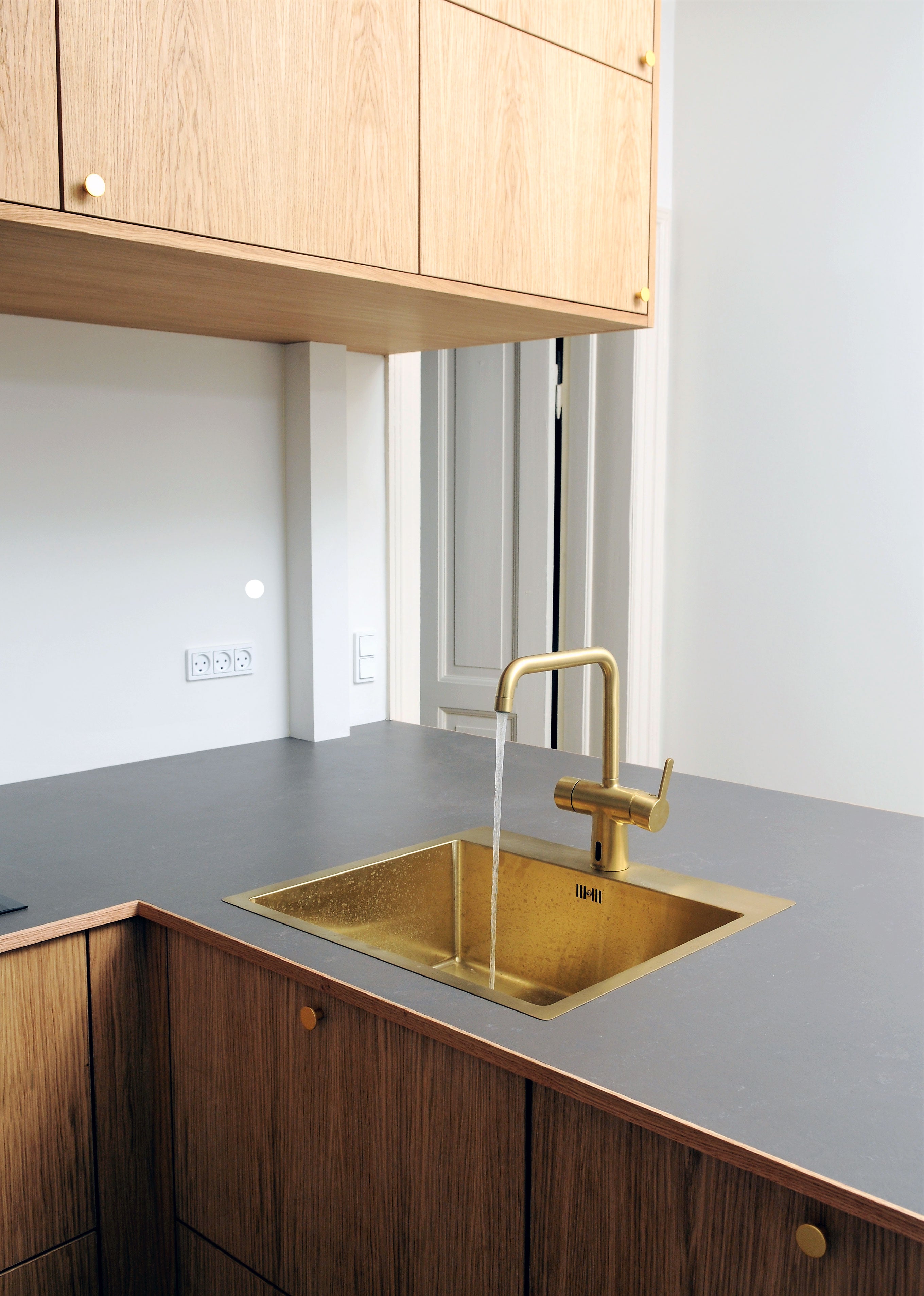Lavabo Kubus 540 soft køkkenvask, 54x50 cm, guld