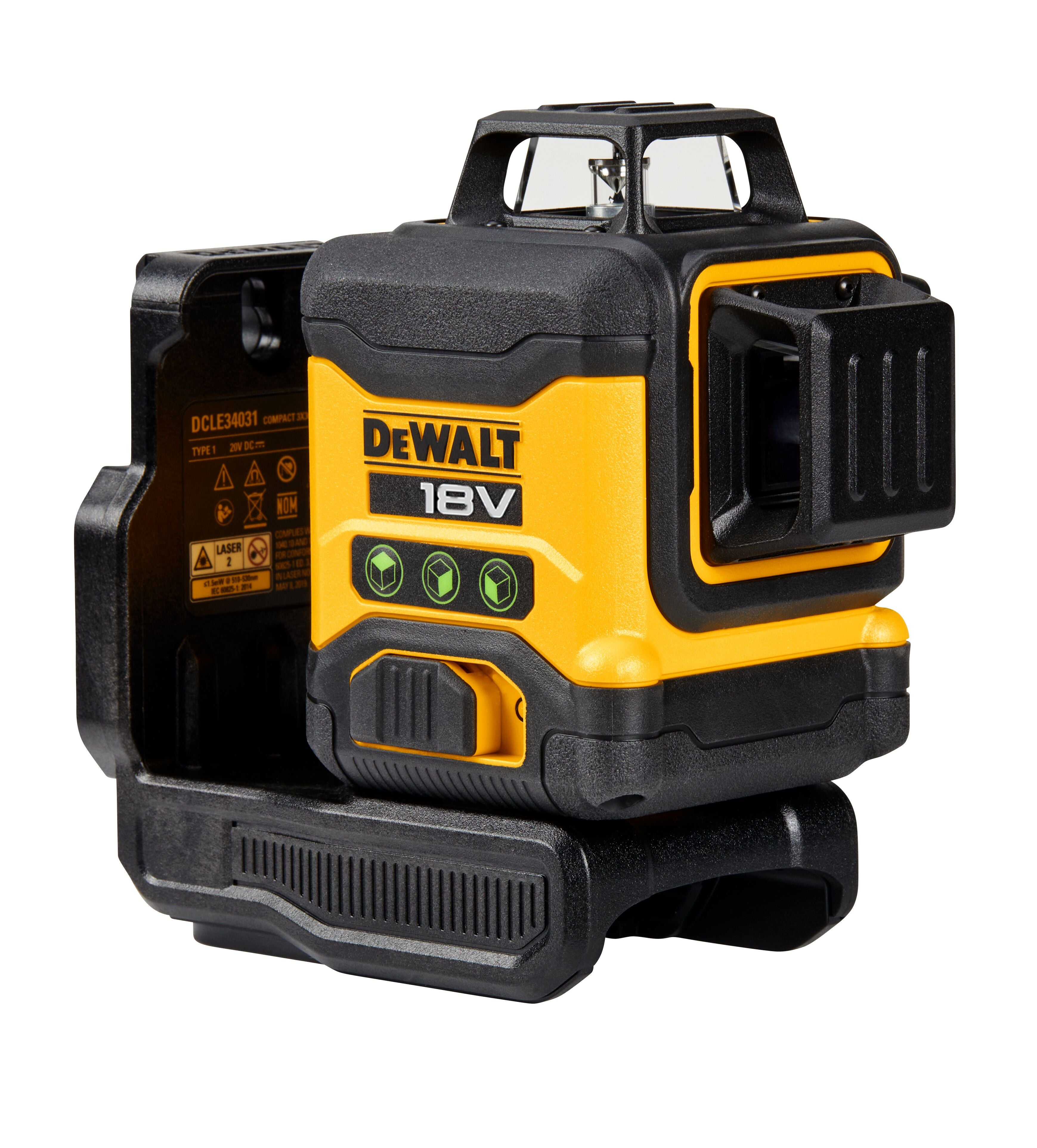DEWALT 18V XR laser DCLE34031N-XJ med 3 grønne 360° lasercirkler