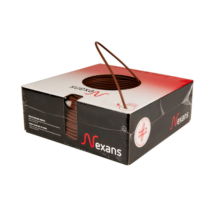 Ledning H07Z1-U 1x2,5 brun, R100, halogenfri (PVL)