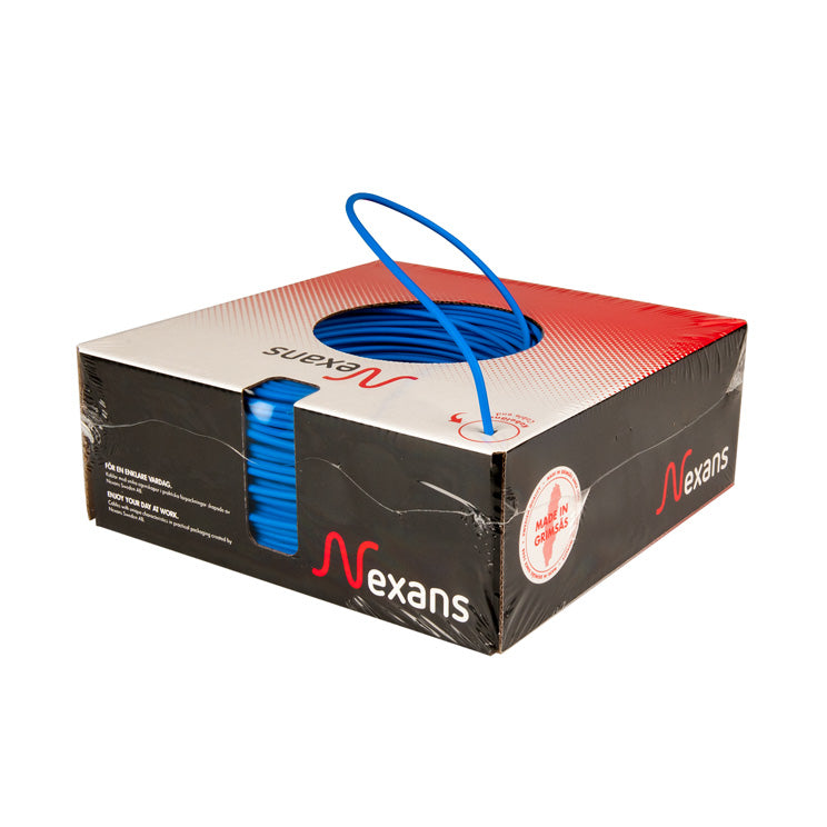Ledning H07Z1-U 1x2,5 blå, R100, halogenfri (PVL)