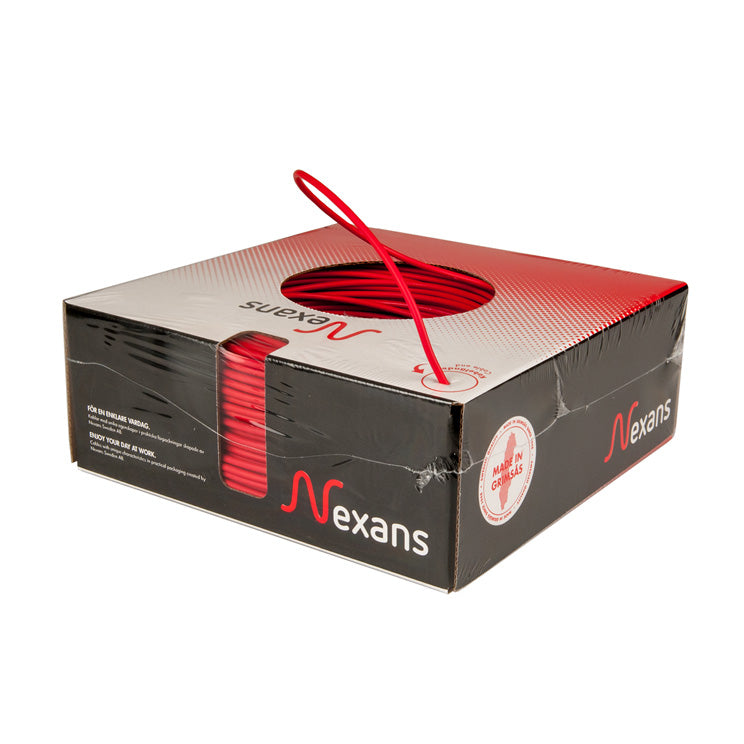 Ledning H07Z1-U 1x1,5 rød, R100, halogenfri (PVL)
