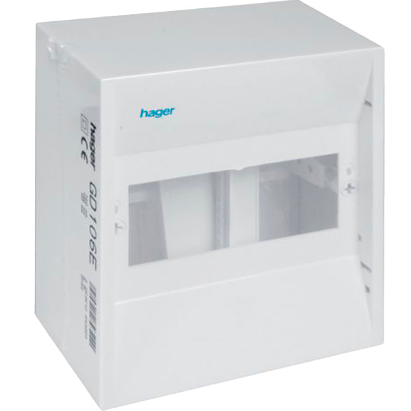 Hager gruppetavle 1R 6M IP30 med pe/n klemmer