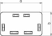 Endestykke WDK HE25040RW 25x40 hvid RAL 9010