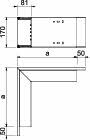 WDK A80170VW Udvendig  hjørne 250x170x80
