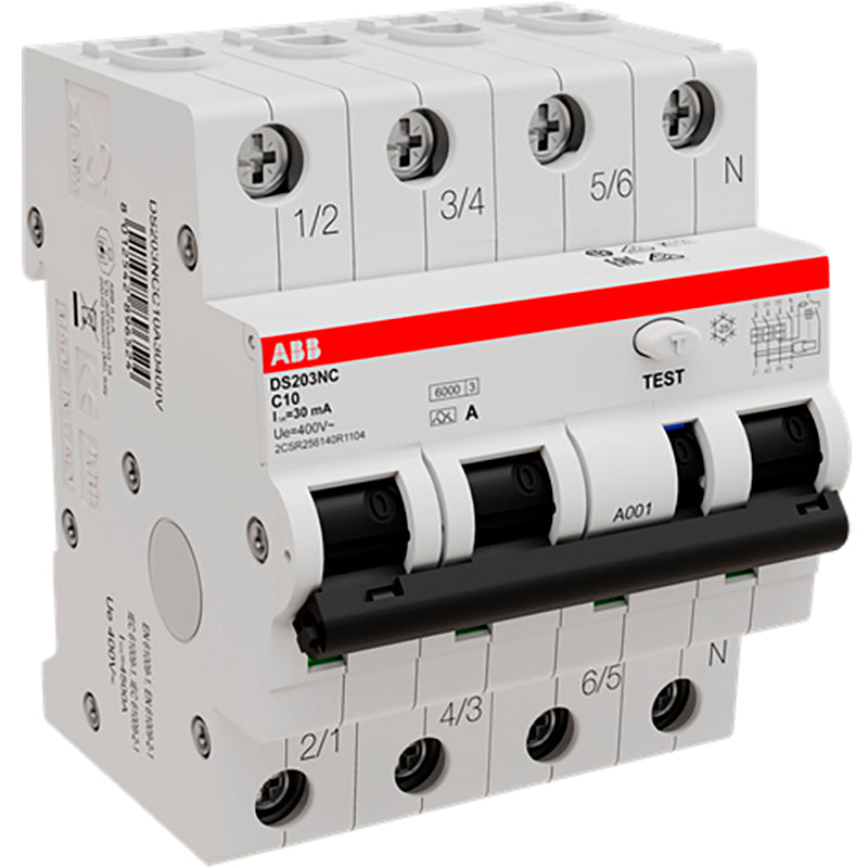 Kombirelæ C 10/0,03 6kA DS203NC C10 A30