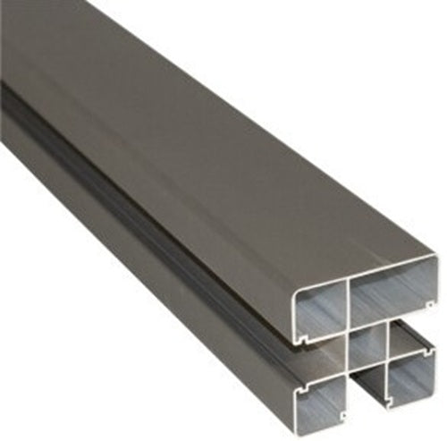 NSH Premium hegnsstolpe, antracitgrå aluminium