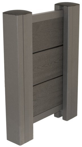 NSH Premium top-/bundskinne-sæt, antracitgrå aluminium