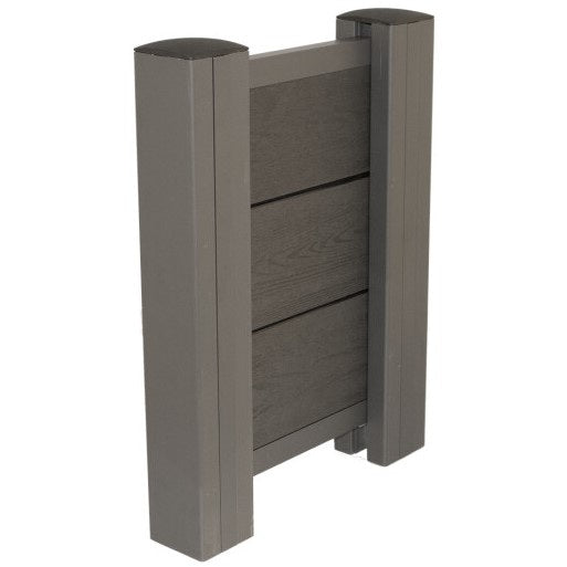 NSH Royal top-/bundskinne-sæt, sort aluminium