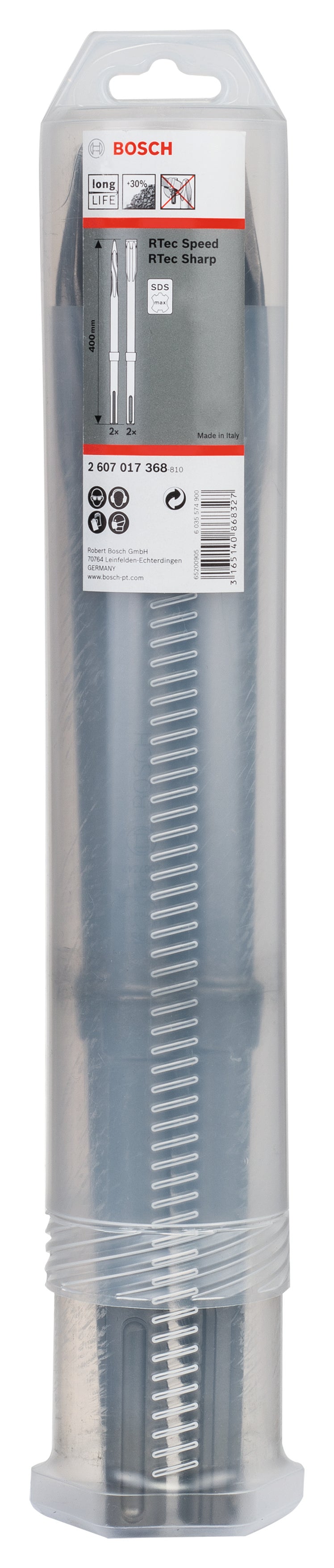 Bosch mejselsæt RTec SDS-max, 400 mm, 4 stk.