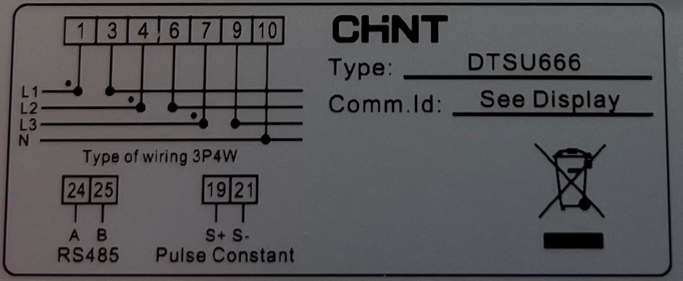 DTSU666 3×230/400V 5(80)A RS485 4P MID