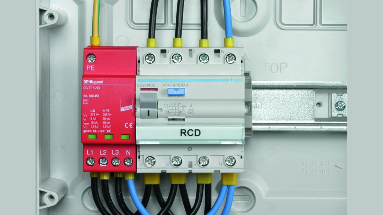 Transientbeskyttelse  "Termodynamisk Kontrol" DEHNguard TT 4P