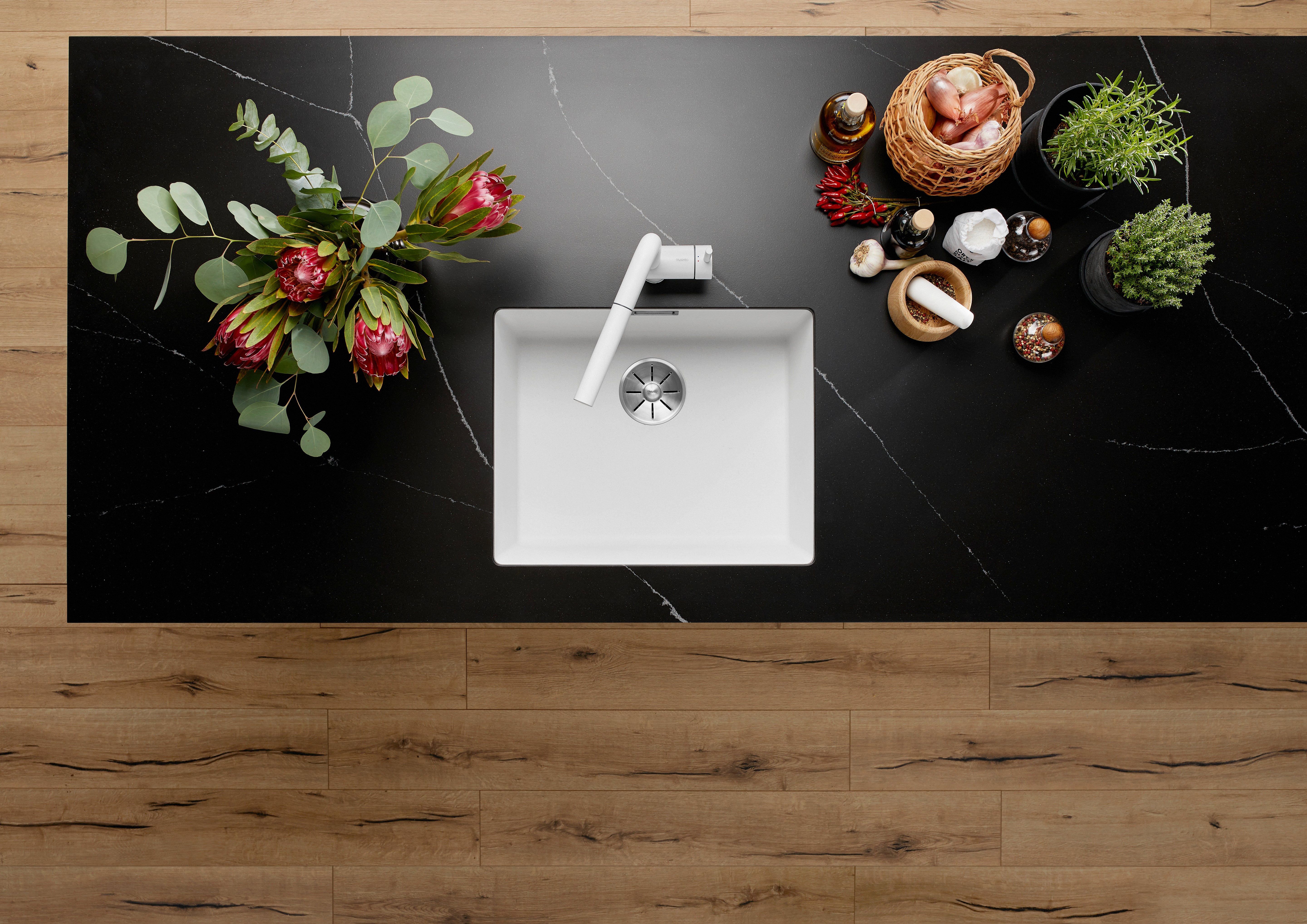 BLANCO SUBLINE 500-U UXI køkkenvask 53x46cm SILGRANIT® soft whit