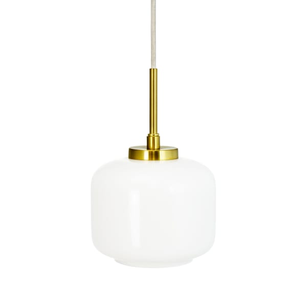 Arp Pendel E27 Ø15 cm opal glas/messing ophæng