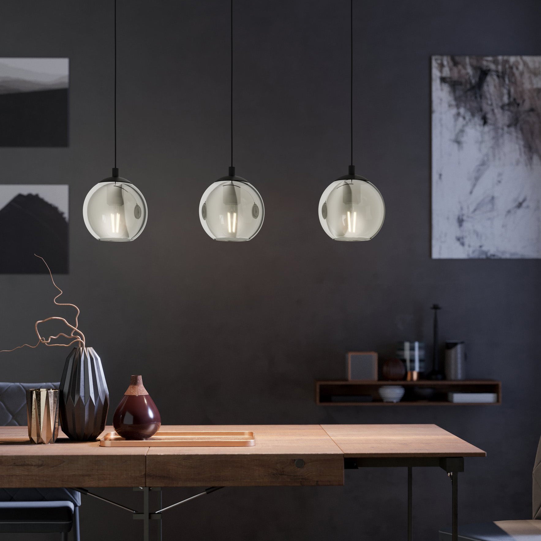Ariscani Langbord, 3xE27, L765, B165, røg