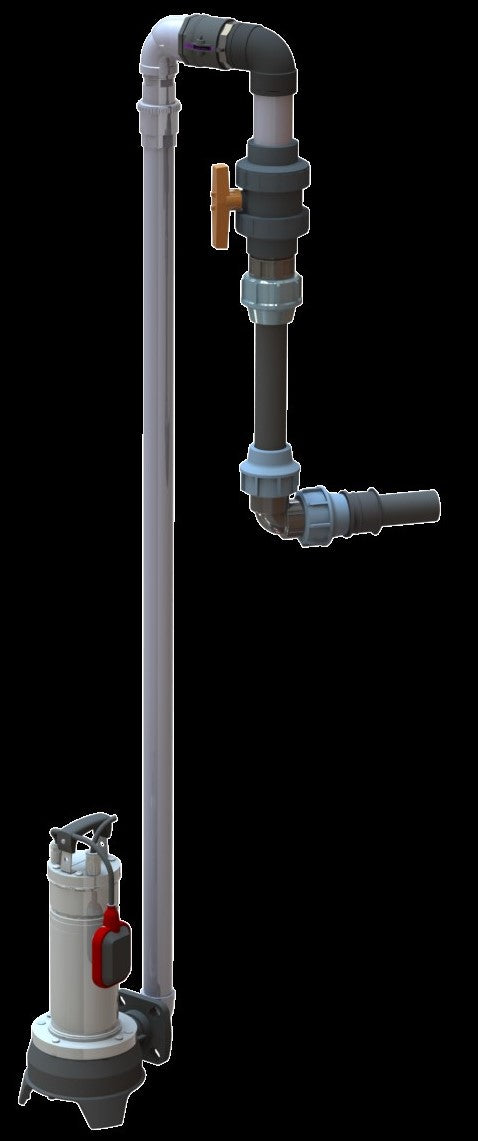 Grundfos 600 x 2000 x 50 mm PE-pumpebrønd t/sort, m/APG.40.10.A1