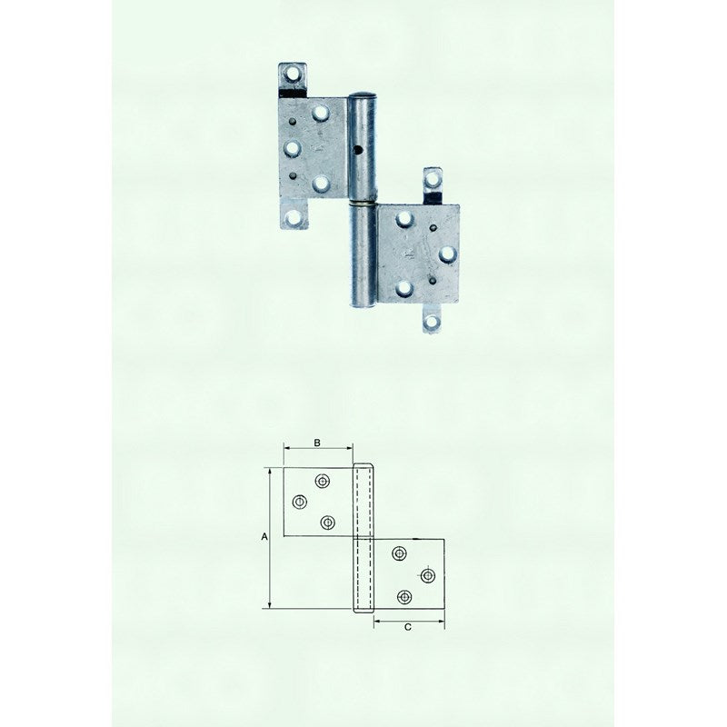 Hængs.11198h120x41,5 mess a 10