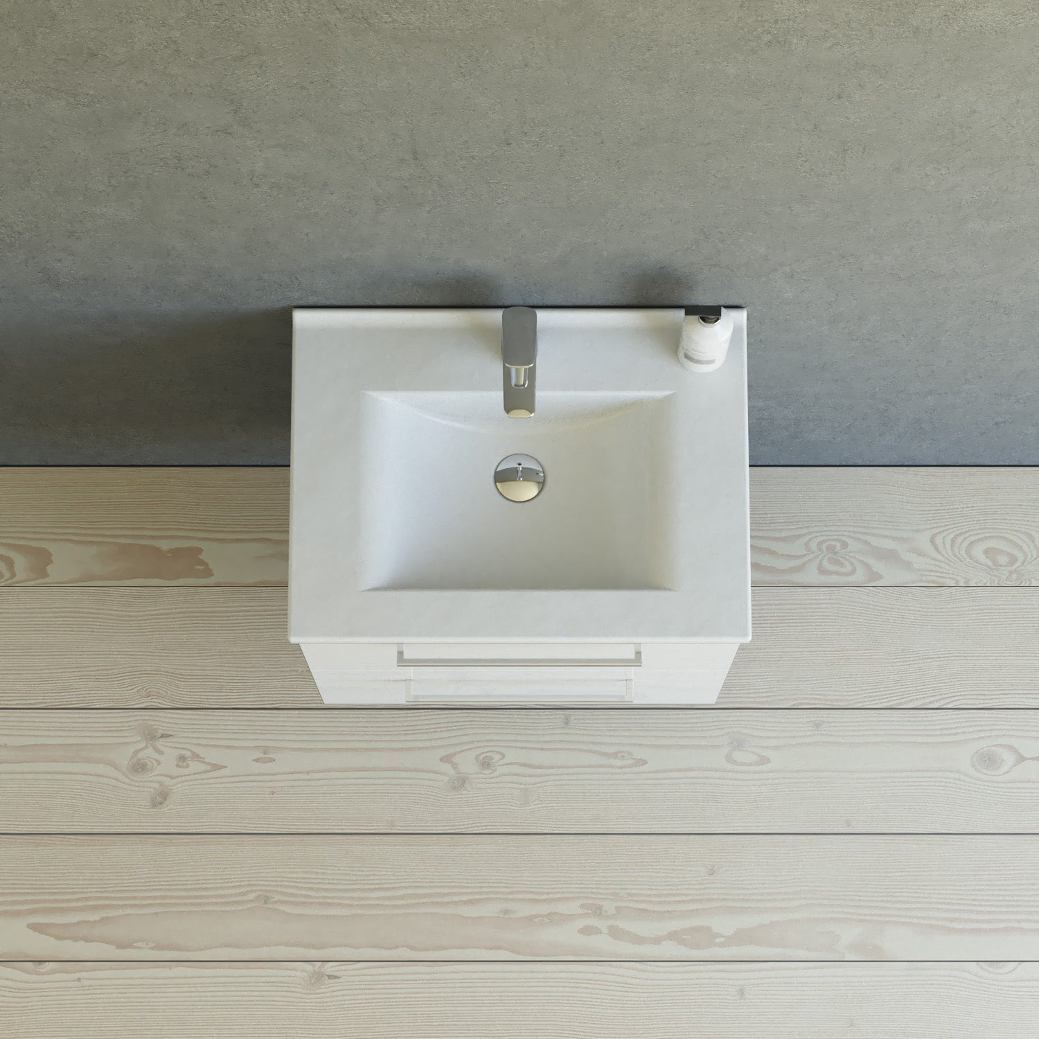 Dansani 61 cm møbelpk. Mido 2sk. vask AMBER, hvid hgl