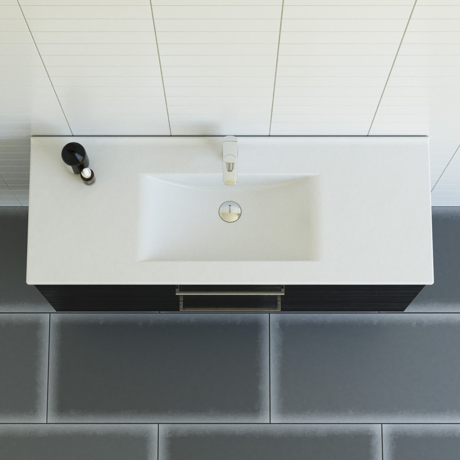 Dansani 121 cm møbelpk. Mido 2sk. vask AMBER, sort