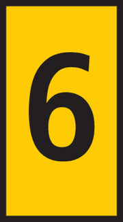 LEDNINGSMÆRKE 6 GUL W2