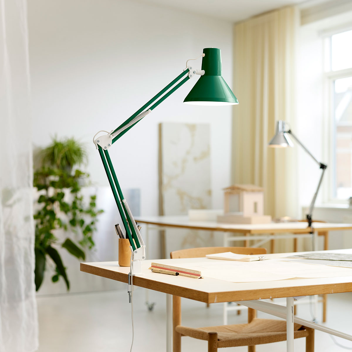 Arkitektlampe Jensen E27, grøn
