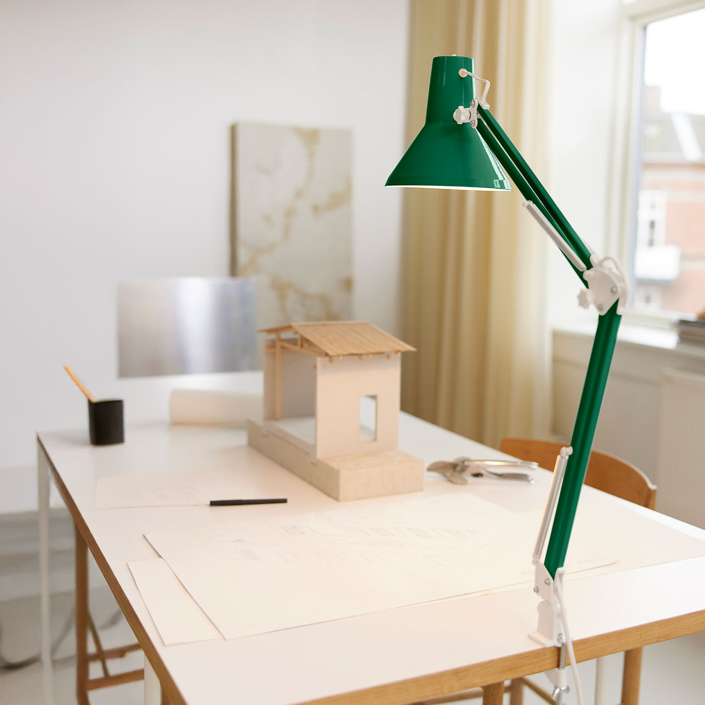 Arkitektlampe Jensen E27, grøn