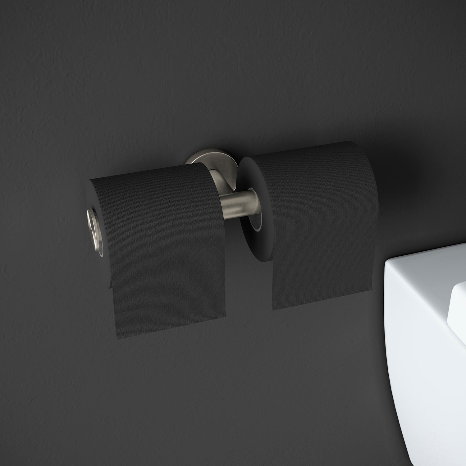 Cosmic Architect S+ dobbelt toiletrulleholder rustfrit stål