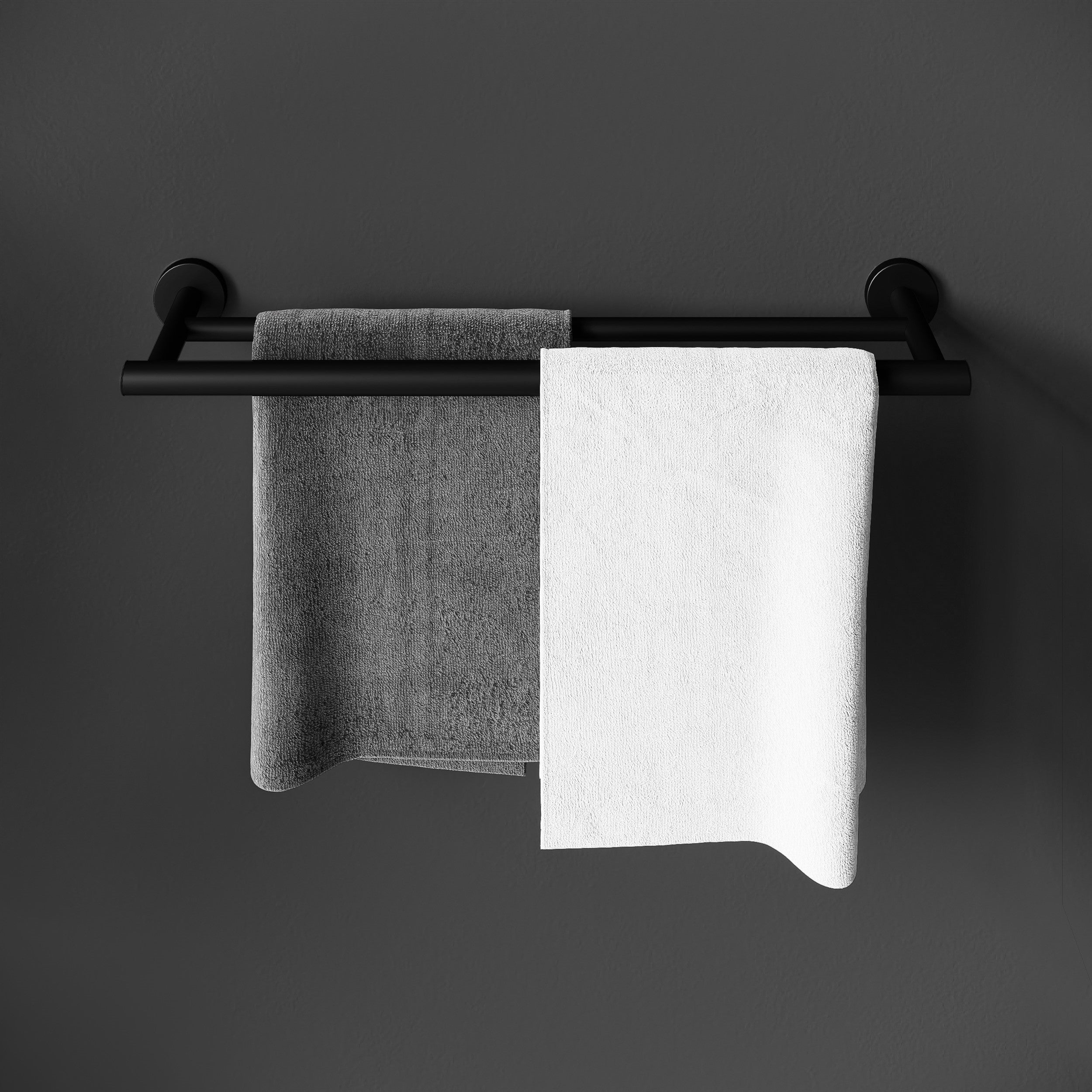 Cosmic Architect S+ håndklædestang 59,5 cm dobbelt mat sort