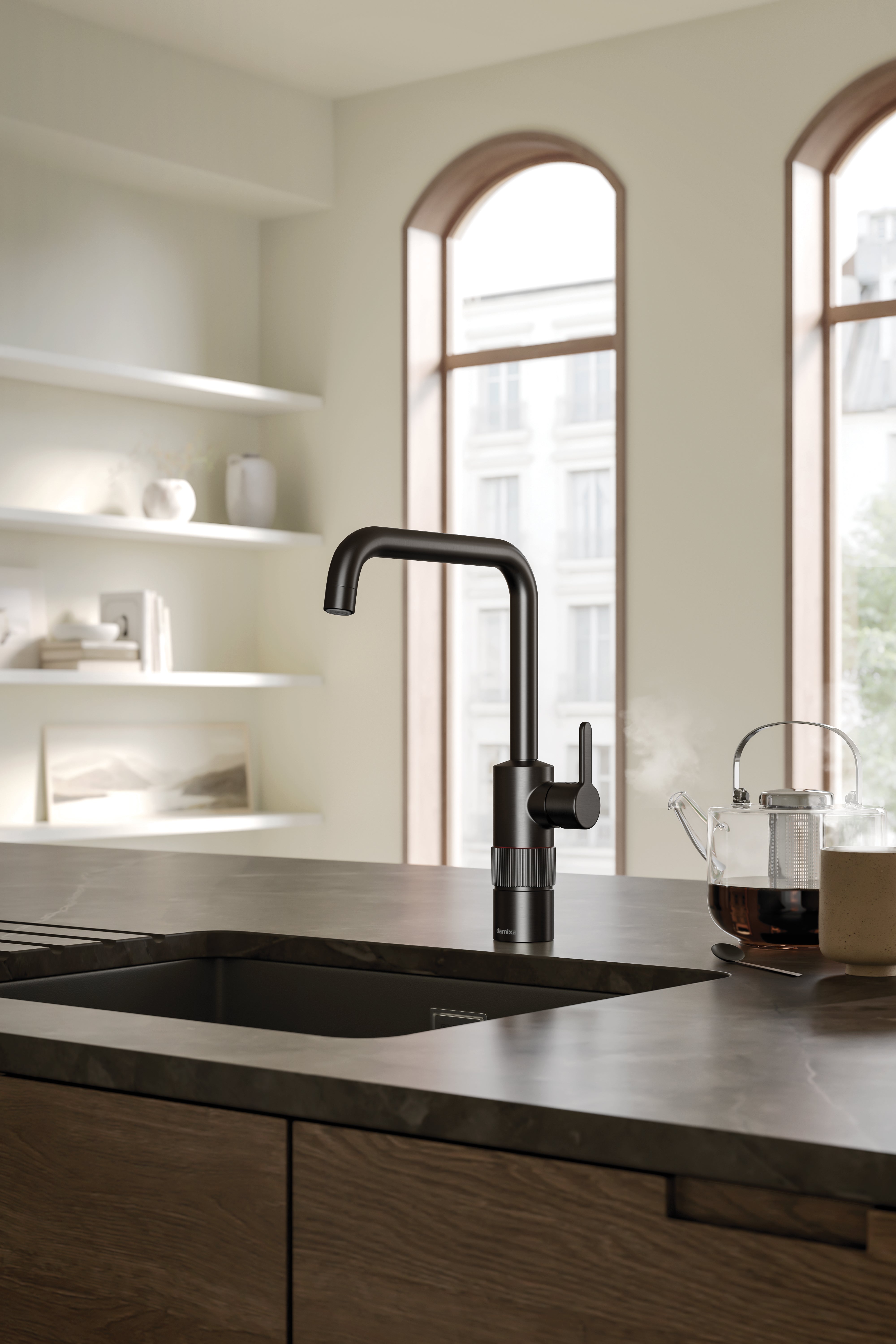 DAMIXA SILHOUET INSTANT KØKKEN. BRUSHED GRAPHITE GREY (PVD)