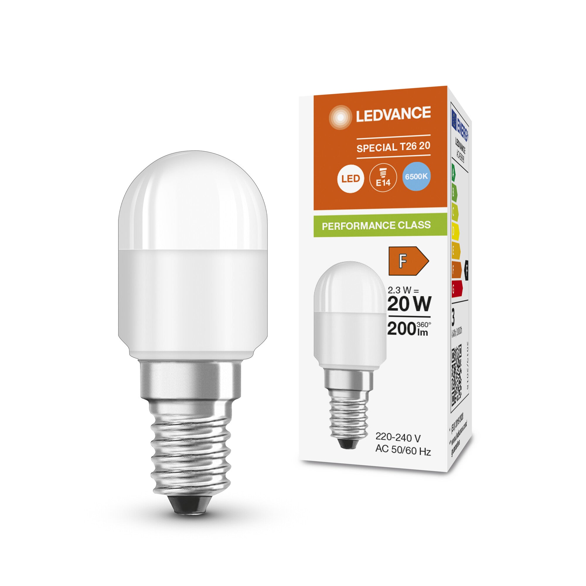 LED T26 2,3W/865 (20W) MAT E14