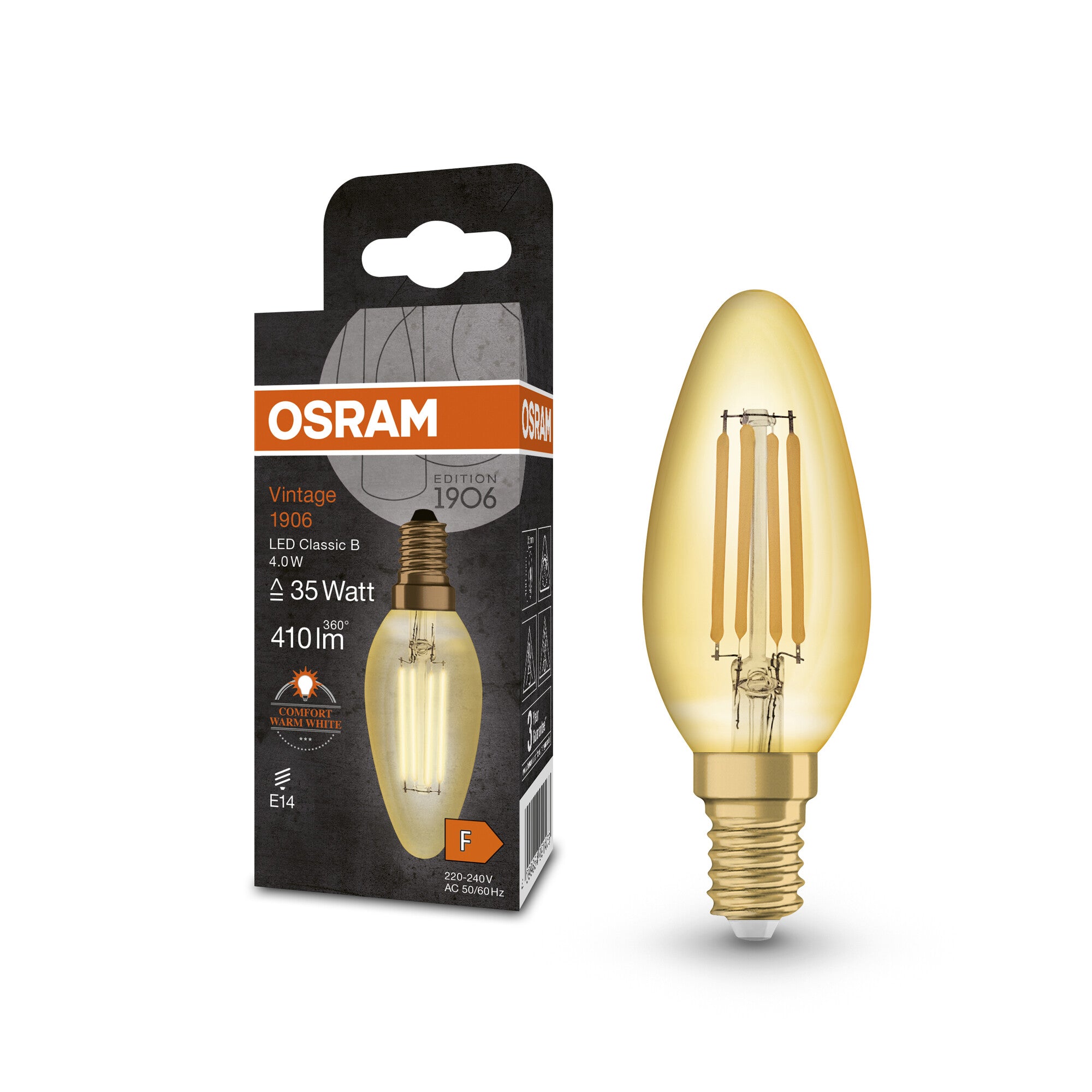 1906 KERTE 4W/824 (35W) GULD E14