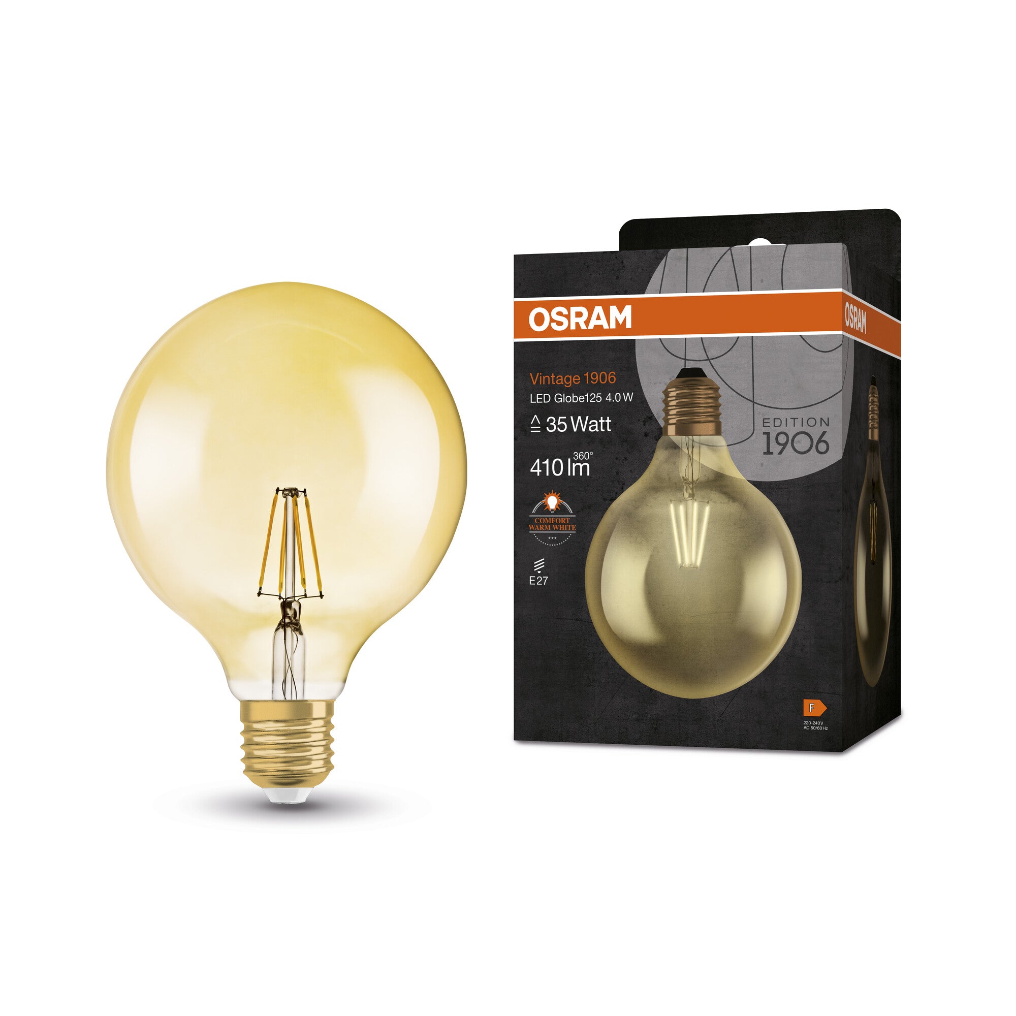1906 GLOBE 125 4W/824 (35W) GULD E27