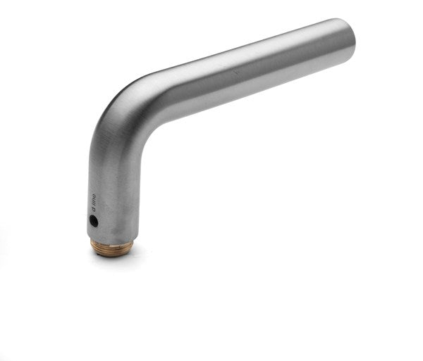 Knud Holscher halvt dørgreb, 16 mm, L-Form, børstet stål