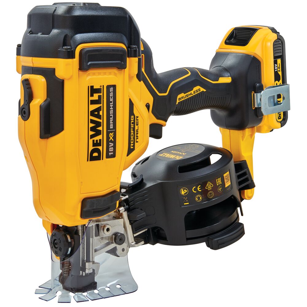 DEWALT 18V XR tromlesømspistol DCN45RND2-QW, 2 x 18 V/2,0 Ah
