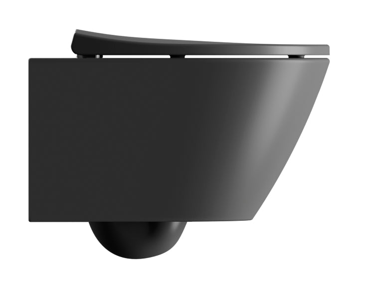 GSI Modo matsort vægtoilet 52x37cm med Swirlflush skylleteknik