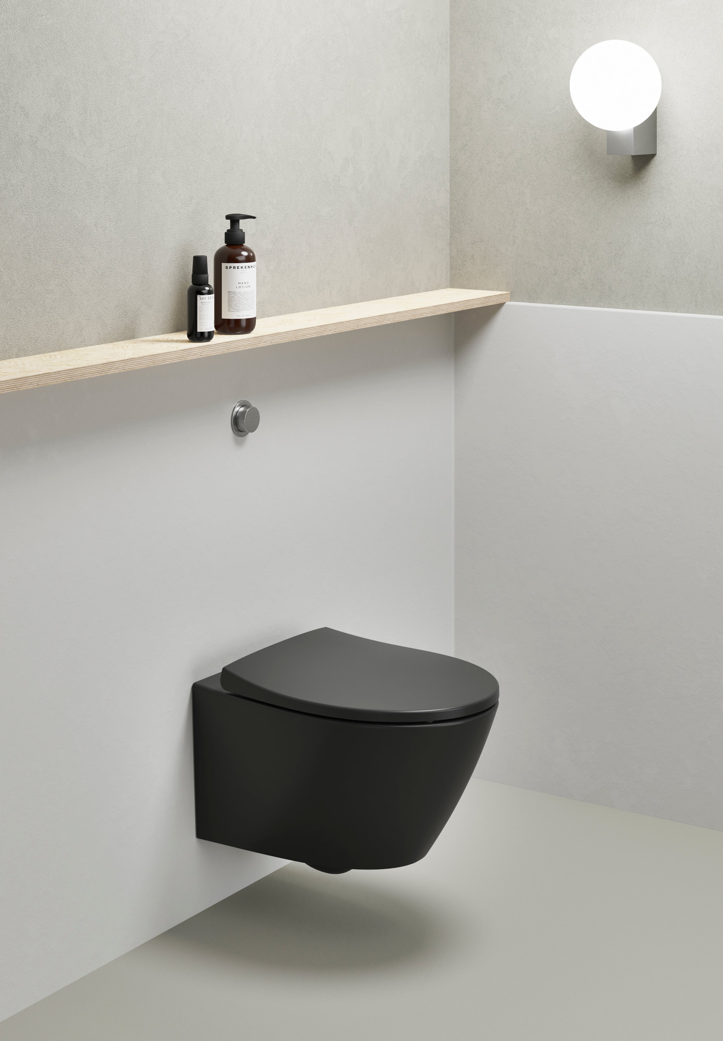 GSI Modo matsort vægtoilet 52x37cm med Swirlflush skylleteknik