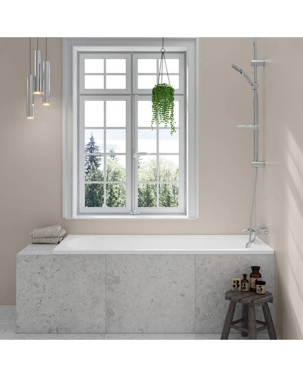 GBG 2942 Badekar til indmuring med overløb 1600x700 mm.