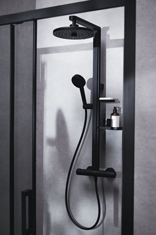 Alu+ Brusesystem+termostat Silk Black