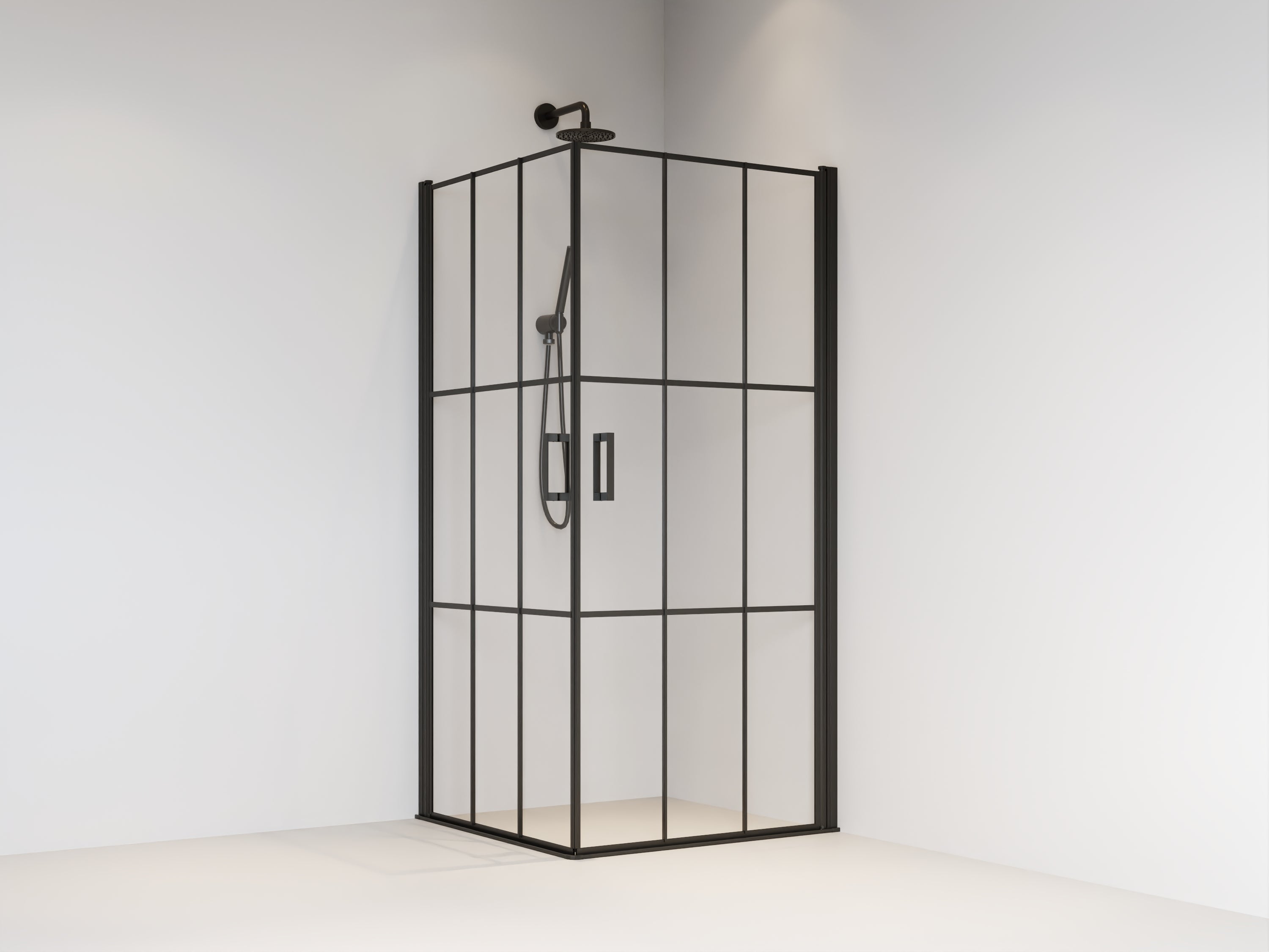 Brasta Viktorija Cube sort svingdør 2 stk. 90x90x200 cm