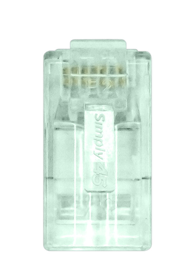 Simply45 RJ45 Pass-Through stik CAT6 UTP CAP45 uskærmet, 100 STK