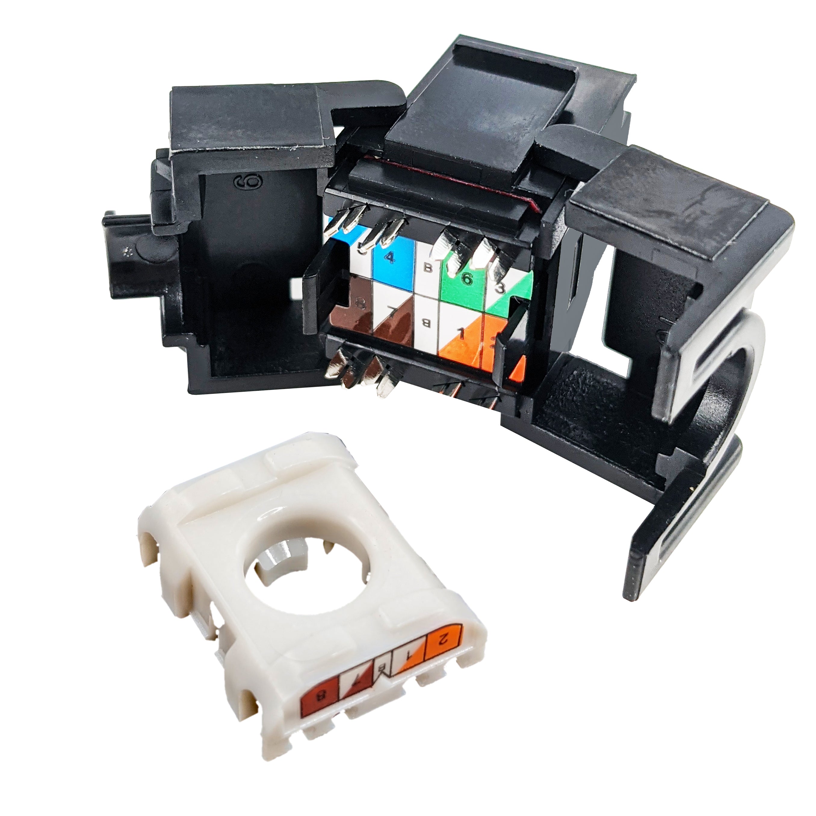 Simply45 RJ45 CAT5E UTP uskærmet keystone sort
