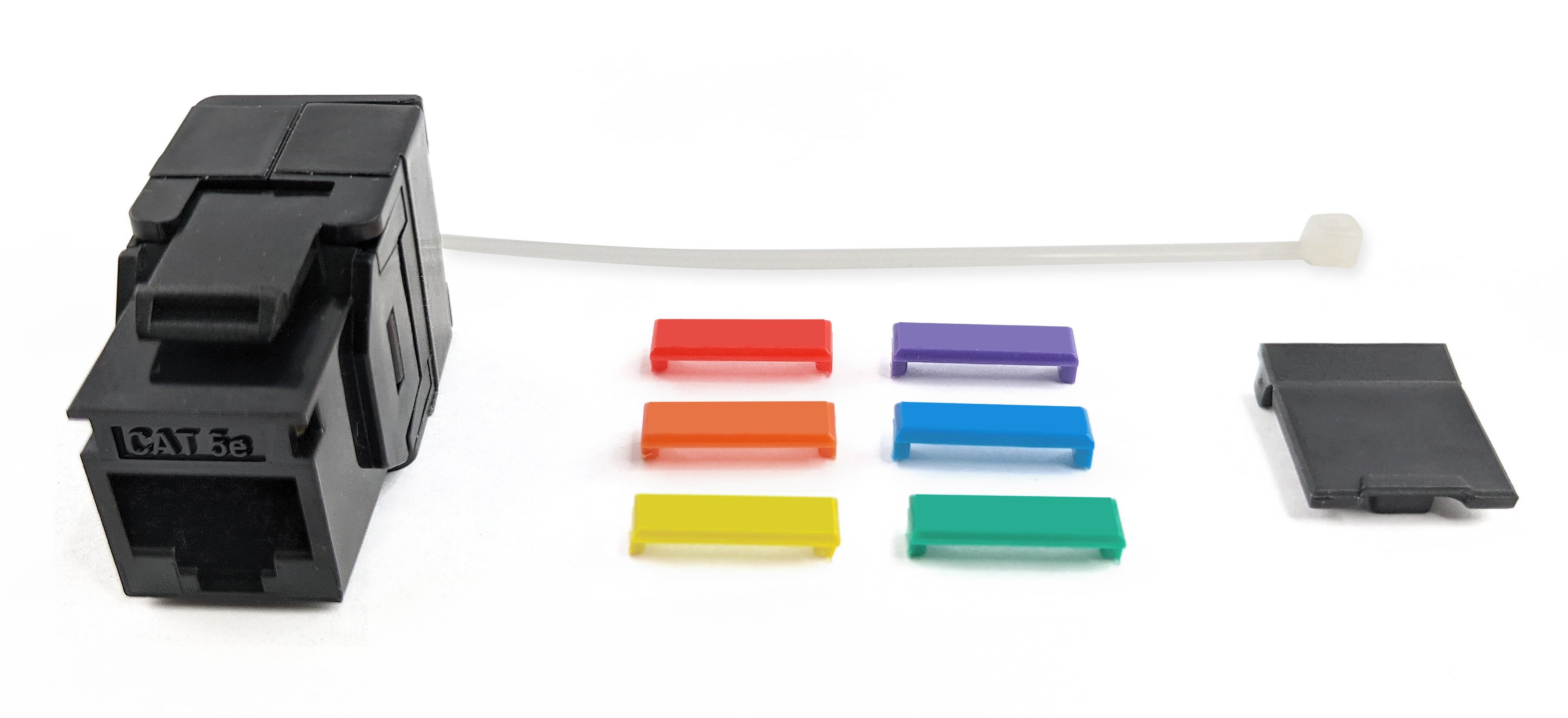 Simply45 RJ45 CAT5E UTP uskærmet keystone sort