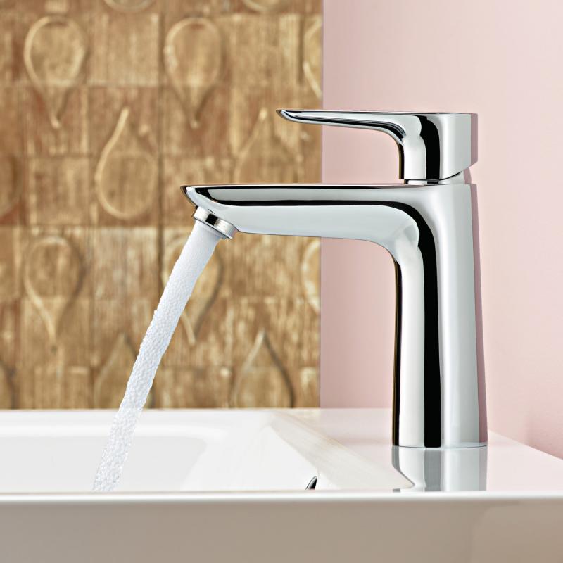 Hansgrohe Talis E 110 håndvaskarmatur med push-open BV, krom